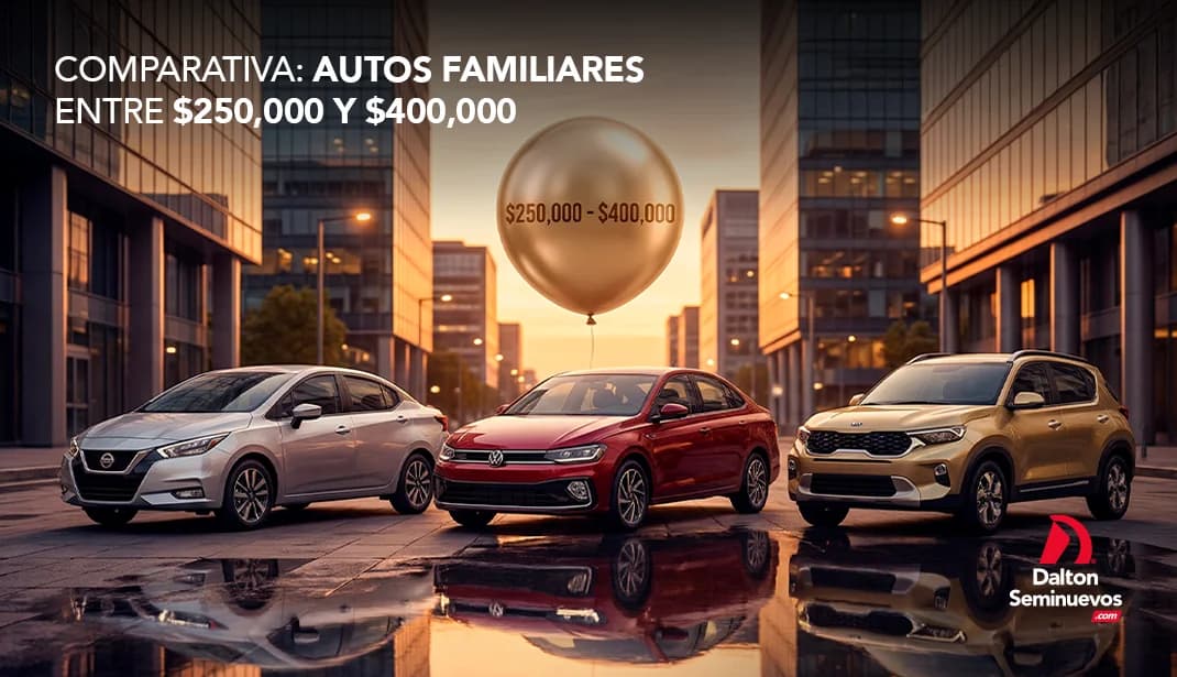 Comparativa: autos familiares entre $250,000 y $400,000