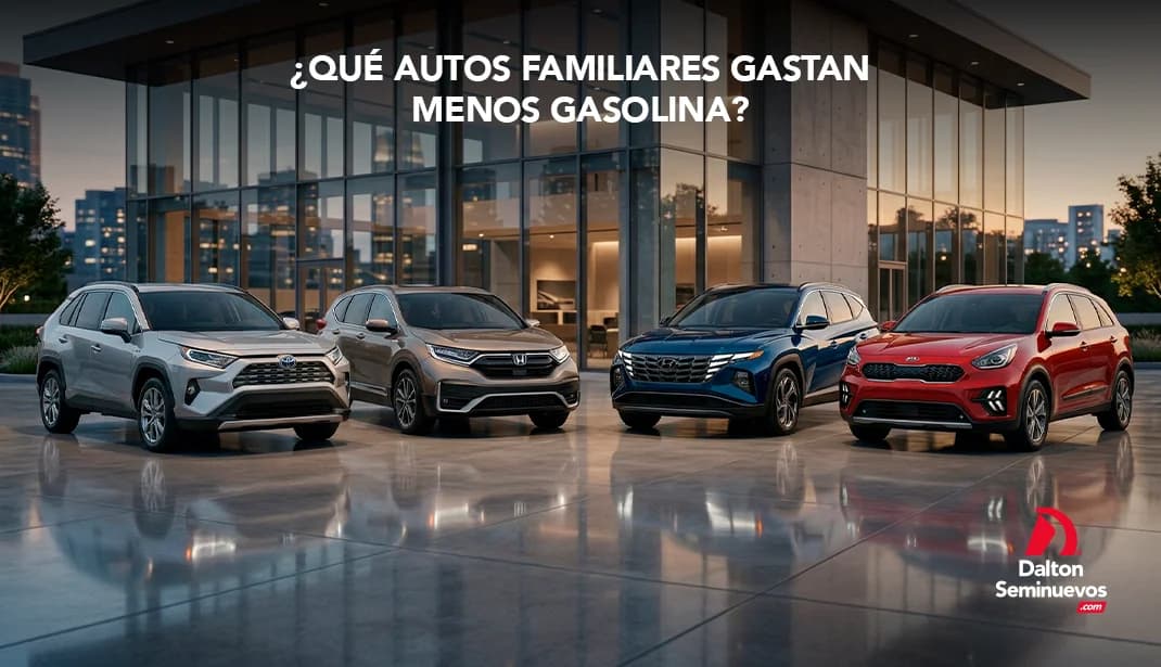 ¿Qué autos familiares gastan menos gasolina?