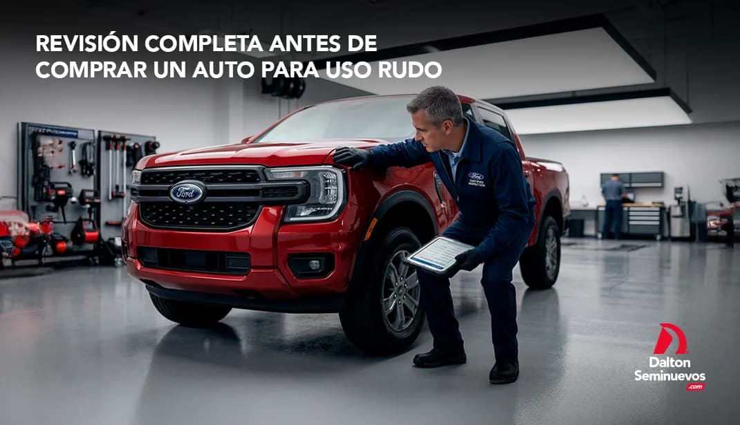 Revisión completa antes de comprar un auto para uso rudo