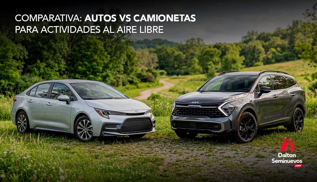 Comparativa: autos vs camionetas para actividades al aire libre