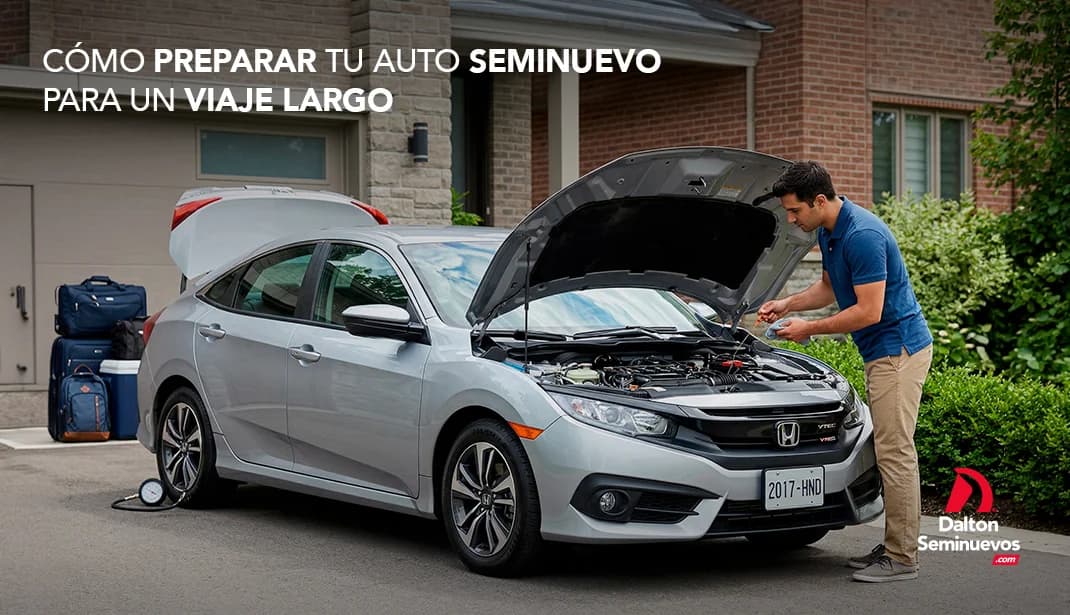 Cómo preparar tu auto seminuevo para un viaje largo