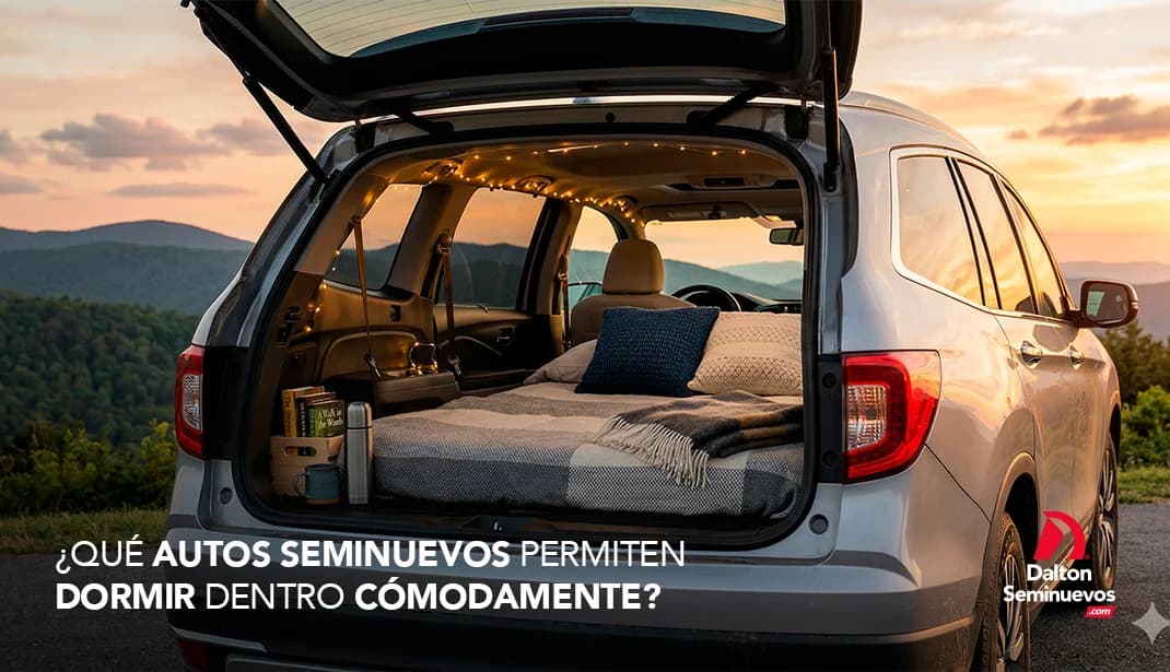 ¿Qué autos seminuevos permiten dormir dentro cómodamente?