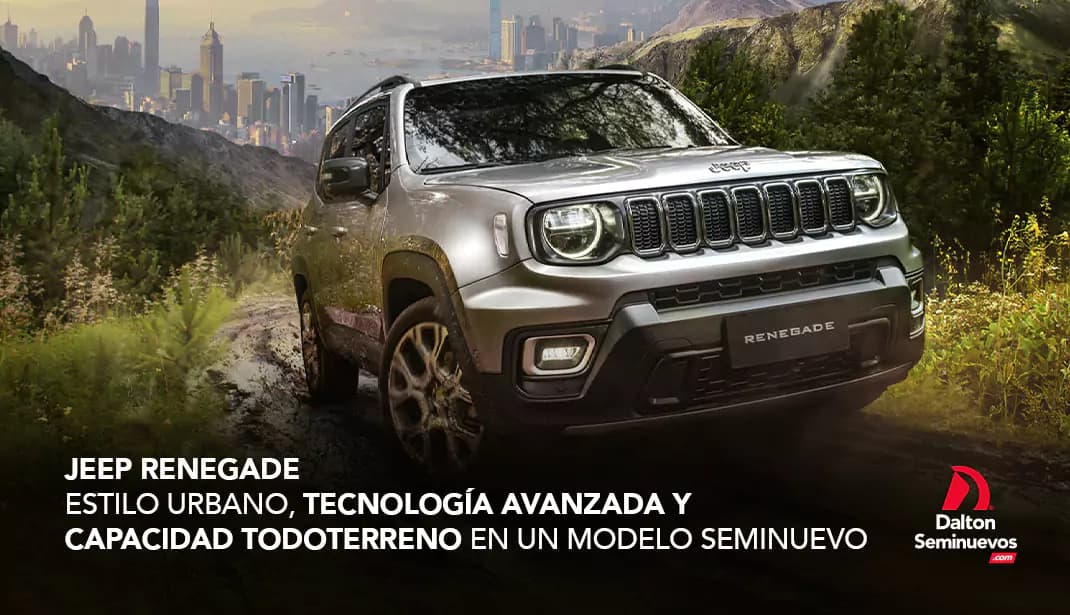 Jeep Renegade: estilo urbano, tecnología avanzada y capacidad todoterreno en un modelo seminuevo